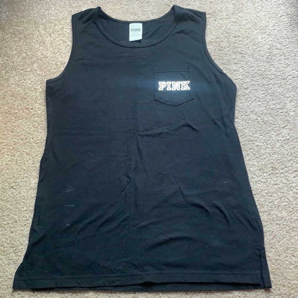 Pink Victoria’s Secret Black Tank Top